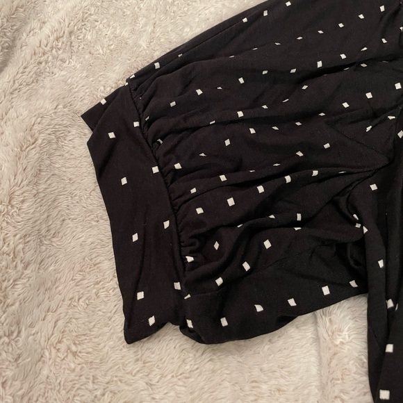 Thomas & Olivia Black and White Print Short-sleeved Blouse, NWT, sz 1X - Picture 5 of 5